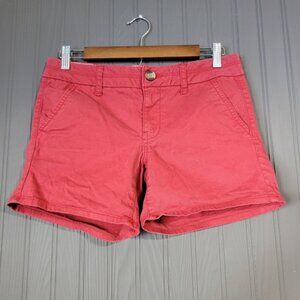 American Eagle Outfitters Stretch Midi Chino Shorts Red Women's Size 4